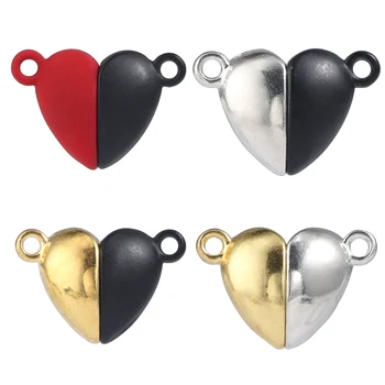 5 комплектов Сильных магнитных застежек Love Heart Металлические разъемы для застежек на конце магнита для изготовления браслетов DIY Ювелирные аксессуары