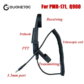 GUOHETEC PMR-171 Q900 TBR-119 Тактический микрофон с ручкой, портативный приемопередатчик для прослушивания и запуска, встроенная гарнитура
