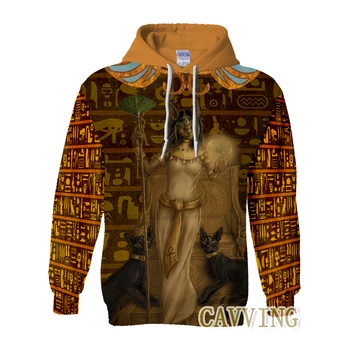 CAVVING 3D Печатный Глаз Бога Египта фараона Анубиса, Древние толстовки, толстовки с капюшоном, одежда в стиле харадзюку для женщин / мужчин, толстовки 02 4